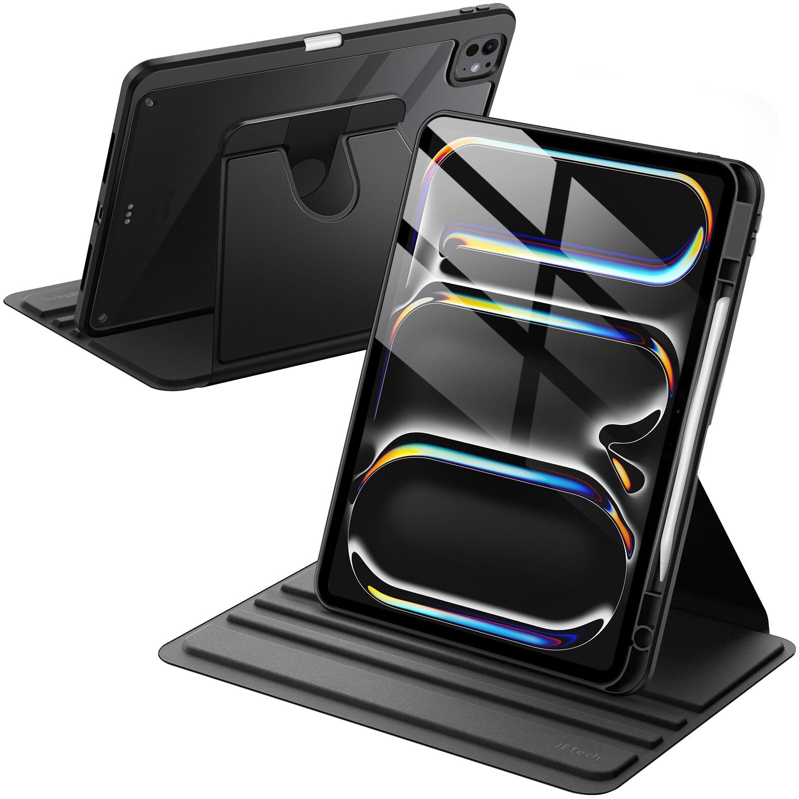 JETech Rotating Case for iPad Pro 13-Inch M4 (2024) with Pencil Holder