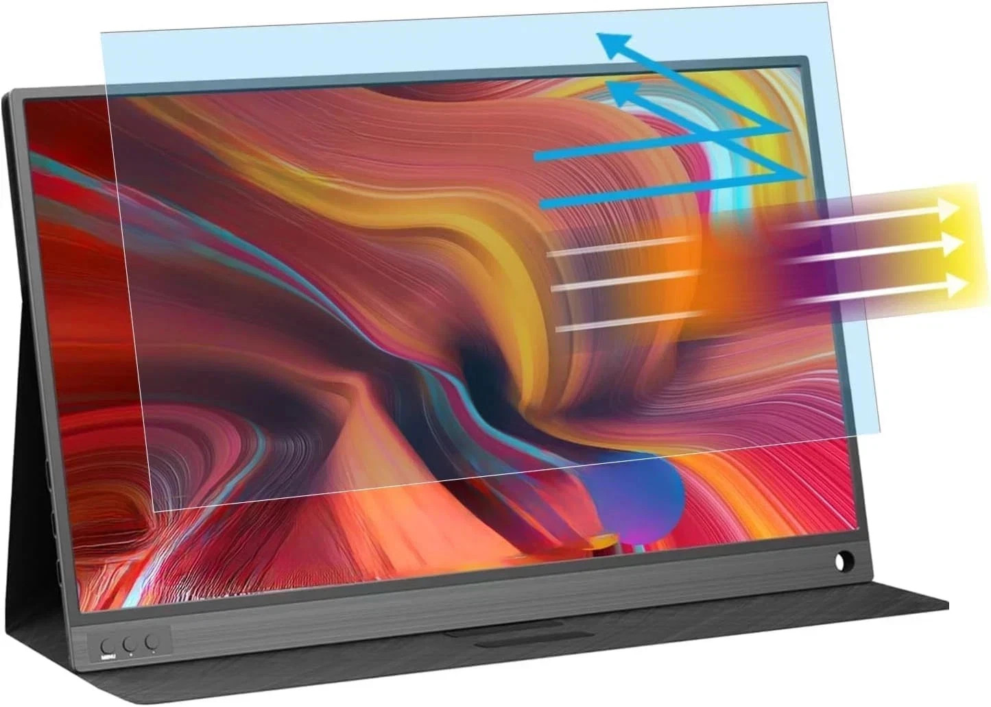 15.6 Inch Monitor Screen Protector, anti Blue Light anti Glare Portable Monitor