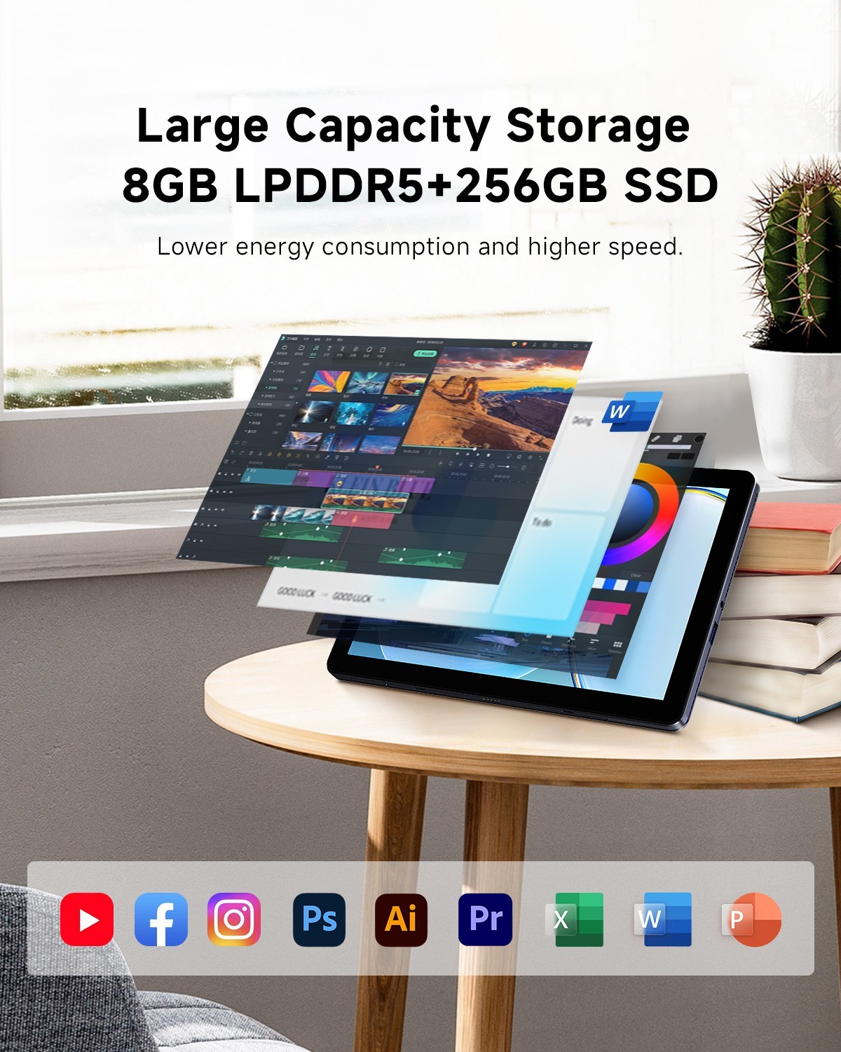 CHUWI Hi10 X1 10.1″ Windows Tablet Intel N150 8GB RAM 256GB SSD 2-in-1 Laptop