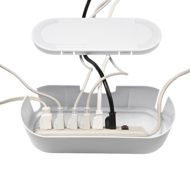 D-LINE 5-in x 12.75-in Plastic White CABLE MANAGEMENT BOX