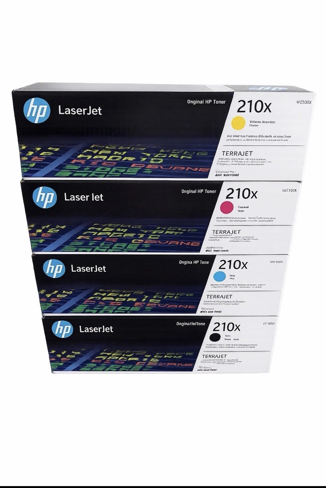Genuine HP 210X High Yield Toner Set (4-Pack) W2100X-W2103X 4201 4301 New Sealed