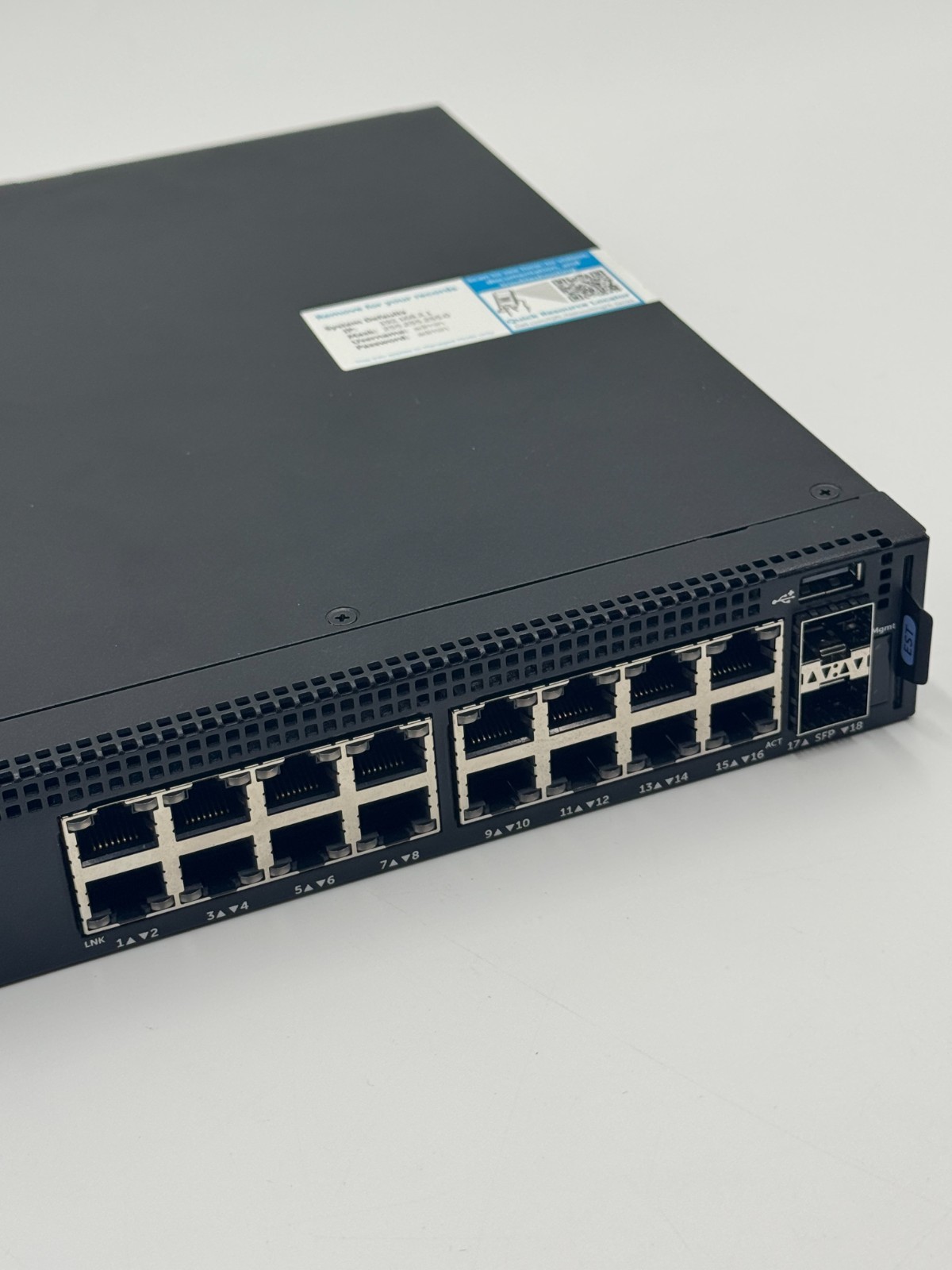 Dell X1018 16-Port Gigabit Managed Switch w/ 2 SFP Uplinks