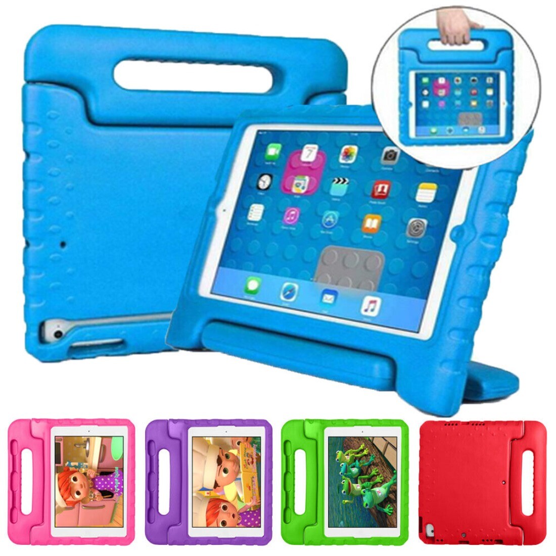 TOUGH KIDS SHOCKPROOF EVA FOAM STAND CASE FOR APPLE iPAD 10.2” 7th 8th 9th Gen
