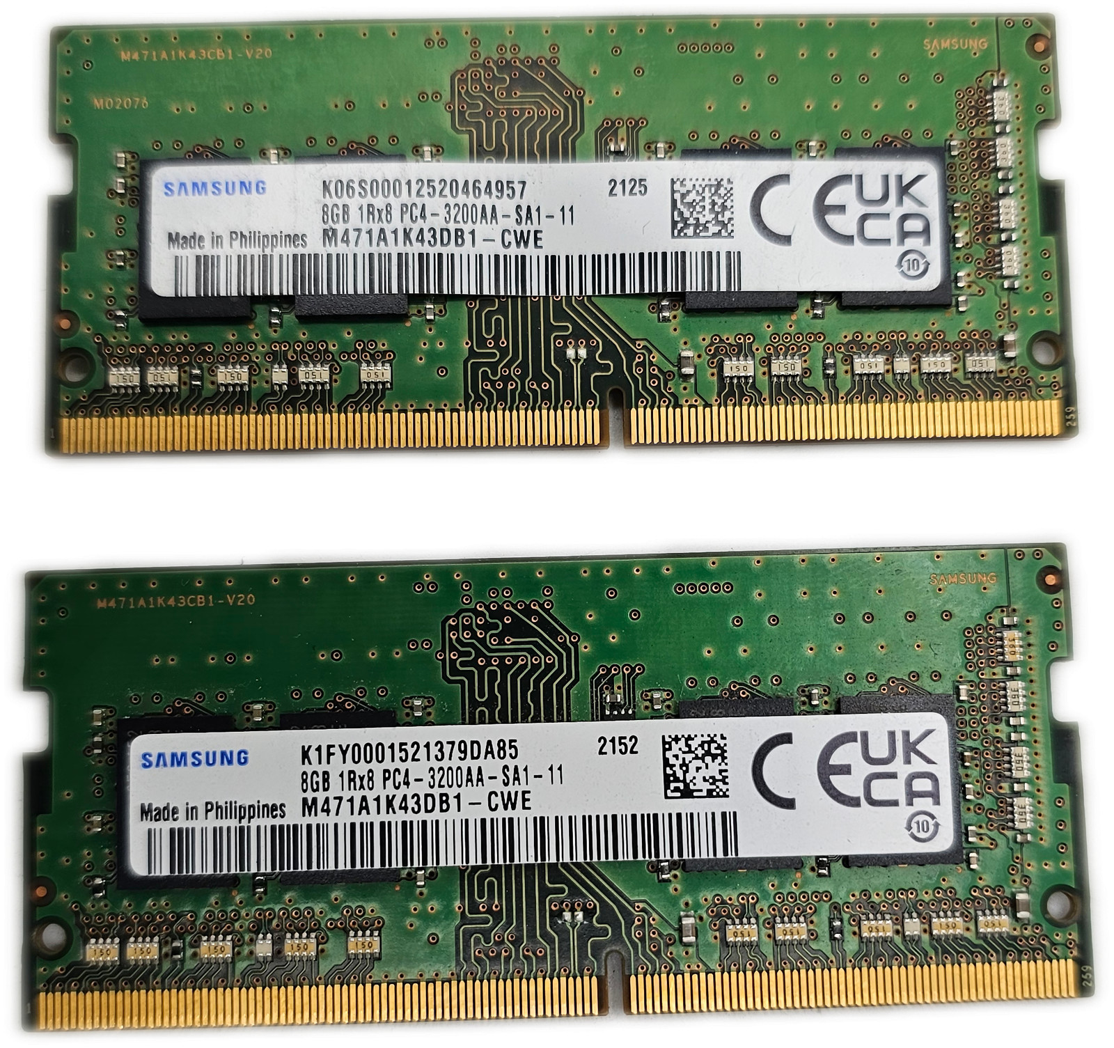 SAMSUNG 16GB (2x8GB) PC4-3200 SO-DIMM Laptop RAM MEMORY