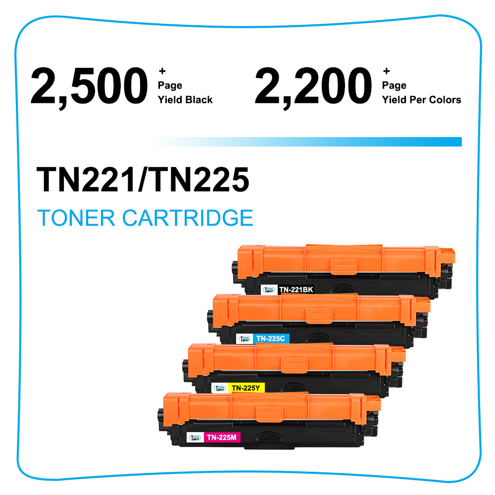 TN221 Toner Compatible With Brother TN-225 MFC-9130CW HL-3140CW HL-3170CDW Lot