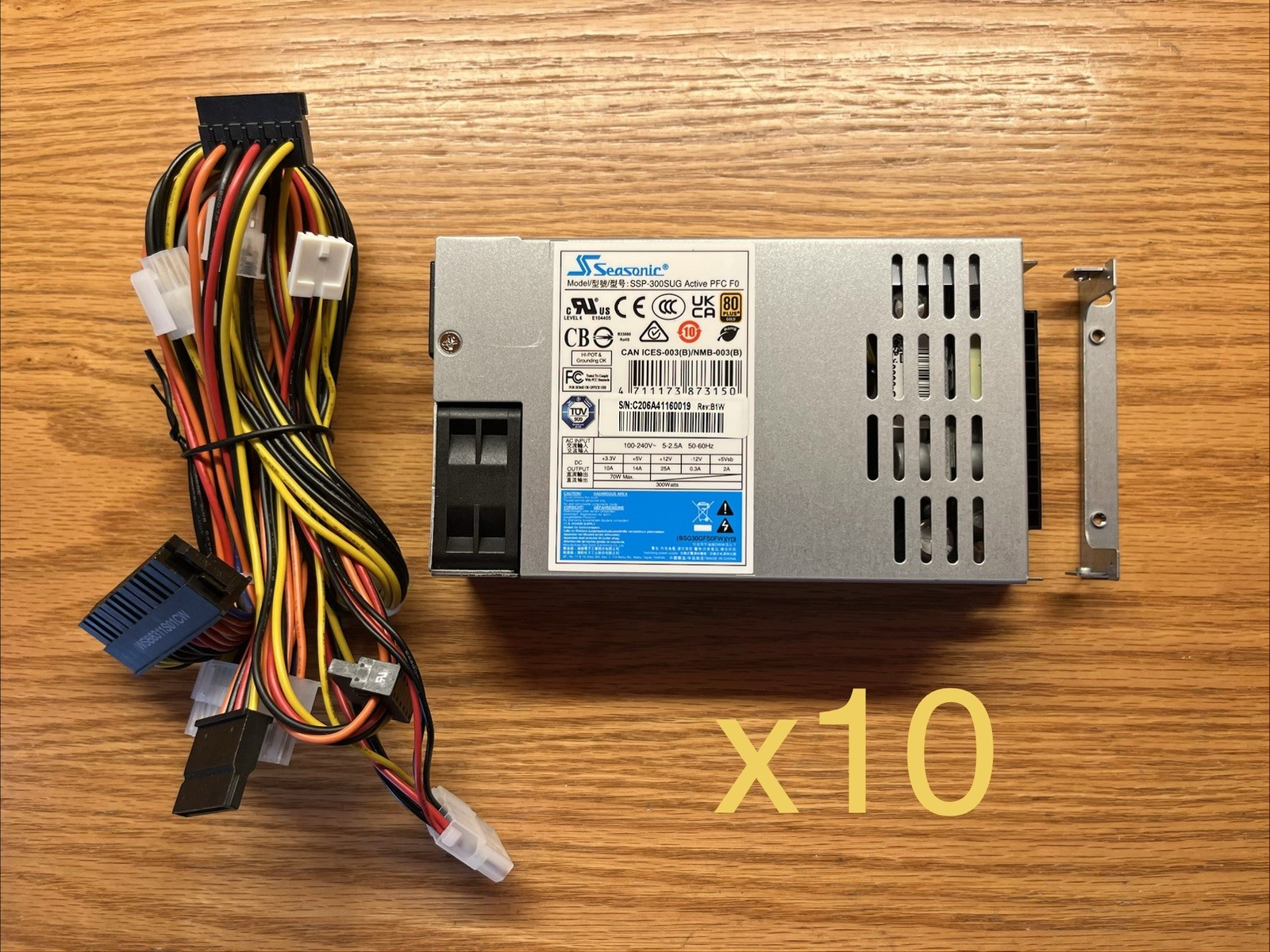 Lot of 10 Seasonic SSP-300SUG FLEX ATX12V/EPS12V 80+ Gold APFC 300W Power Supply