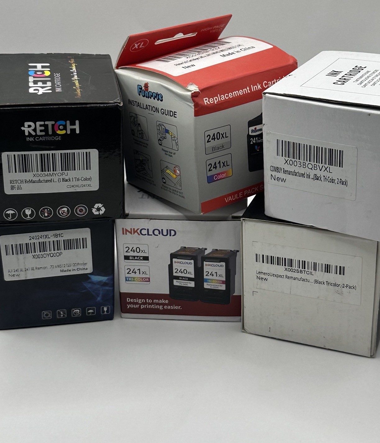 PG-240XL CL-241XL Ink Cartridges Combo for Canon 240 241 Ink Pixma MG3620 MG3600