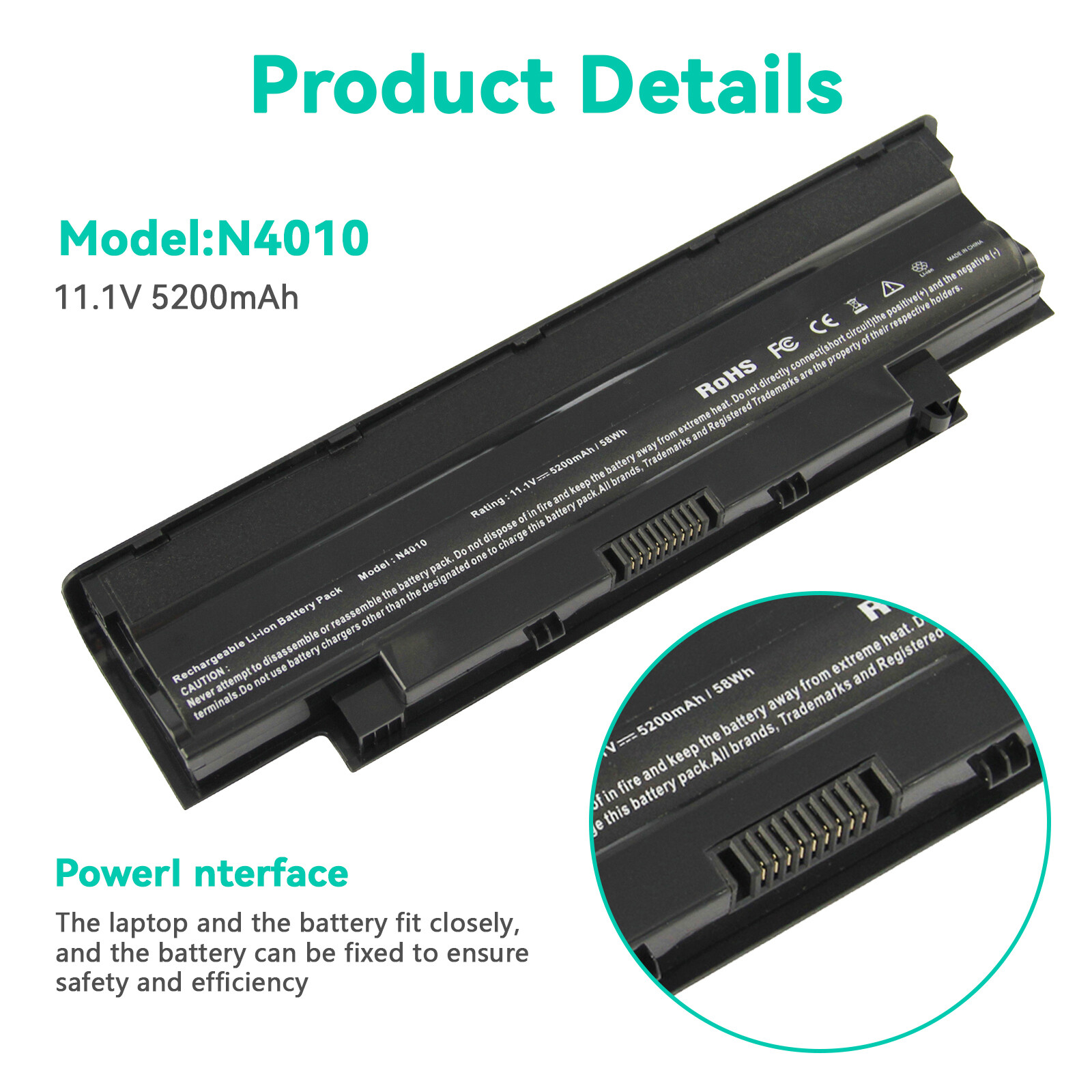 6/9 Cell Battery For Dell Inspiron N5030 N5040 N5050 J1KND N4010 N5010 N5110
