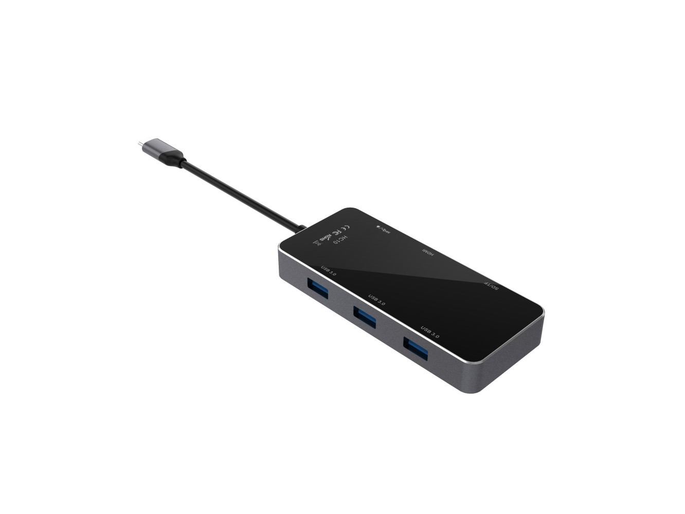 7in1 USB C Hub HDMI SD/TF Card Reader USB 3.0 Adapter for MacBook Pro/Air Dell