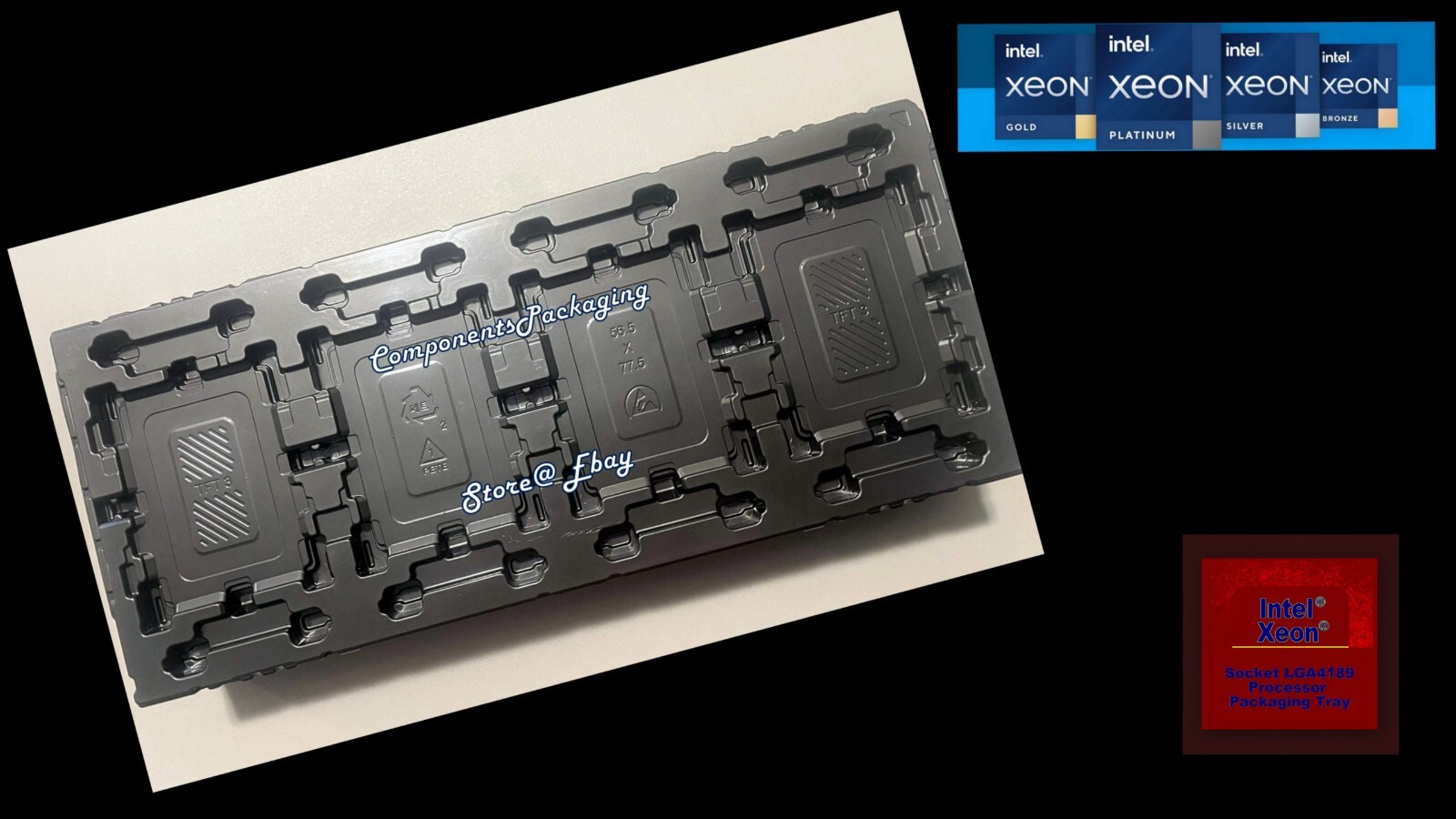 Intel Ice Lake Xeon Packaging Tray for LGA4189 Processor CPU – Lot of 2 5 12 30