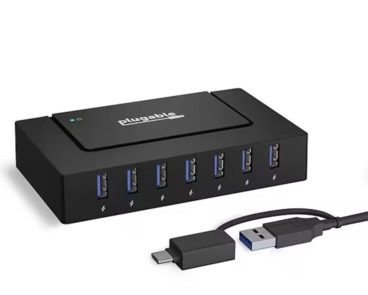 Plugable 7-in-1 USB 3.0 and USB-C 7-Port Charging Hub (USBC-HUB7BC) NEW