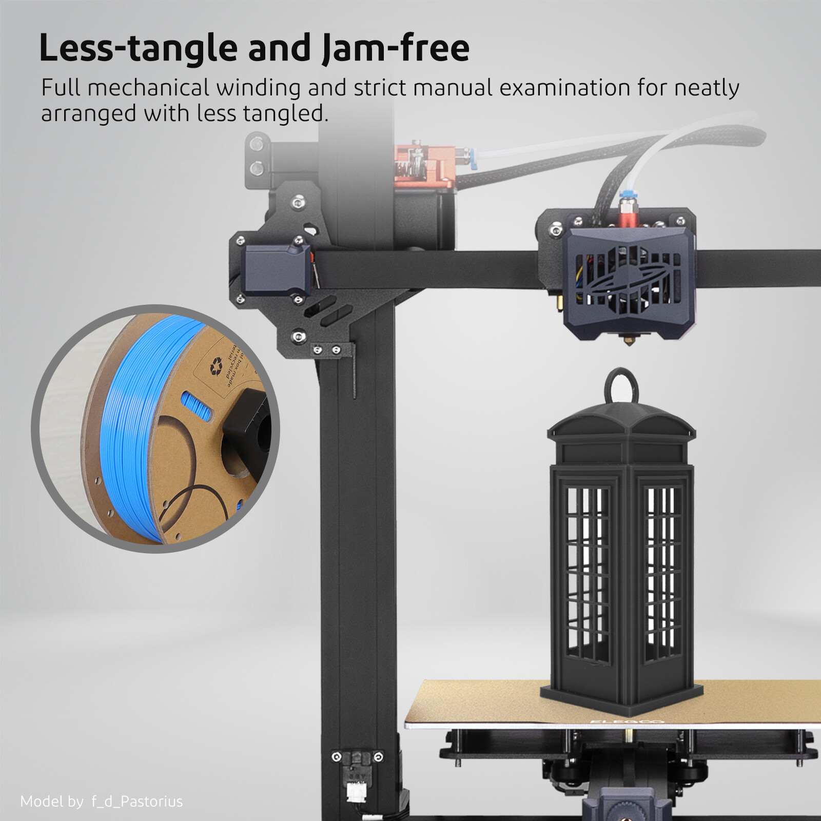 【Buy 3 Get 2 Free,Add 5】ELEGOO PLA/PLA (RFID) /Rapid PET 3D Printer Filament 1KG