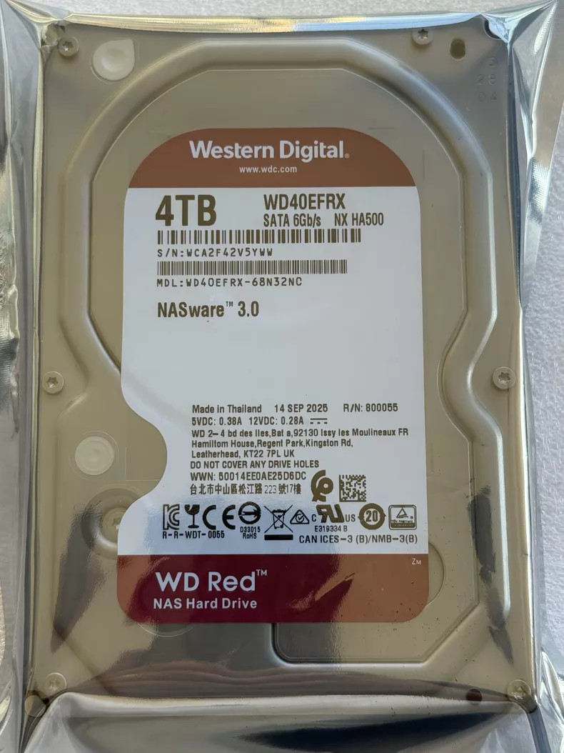 Western Digital Red 4TB WD40EFRX 5400RPM SATA 3.5″ NASware HDD Hard Disk Drive