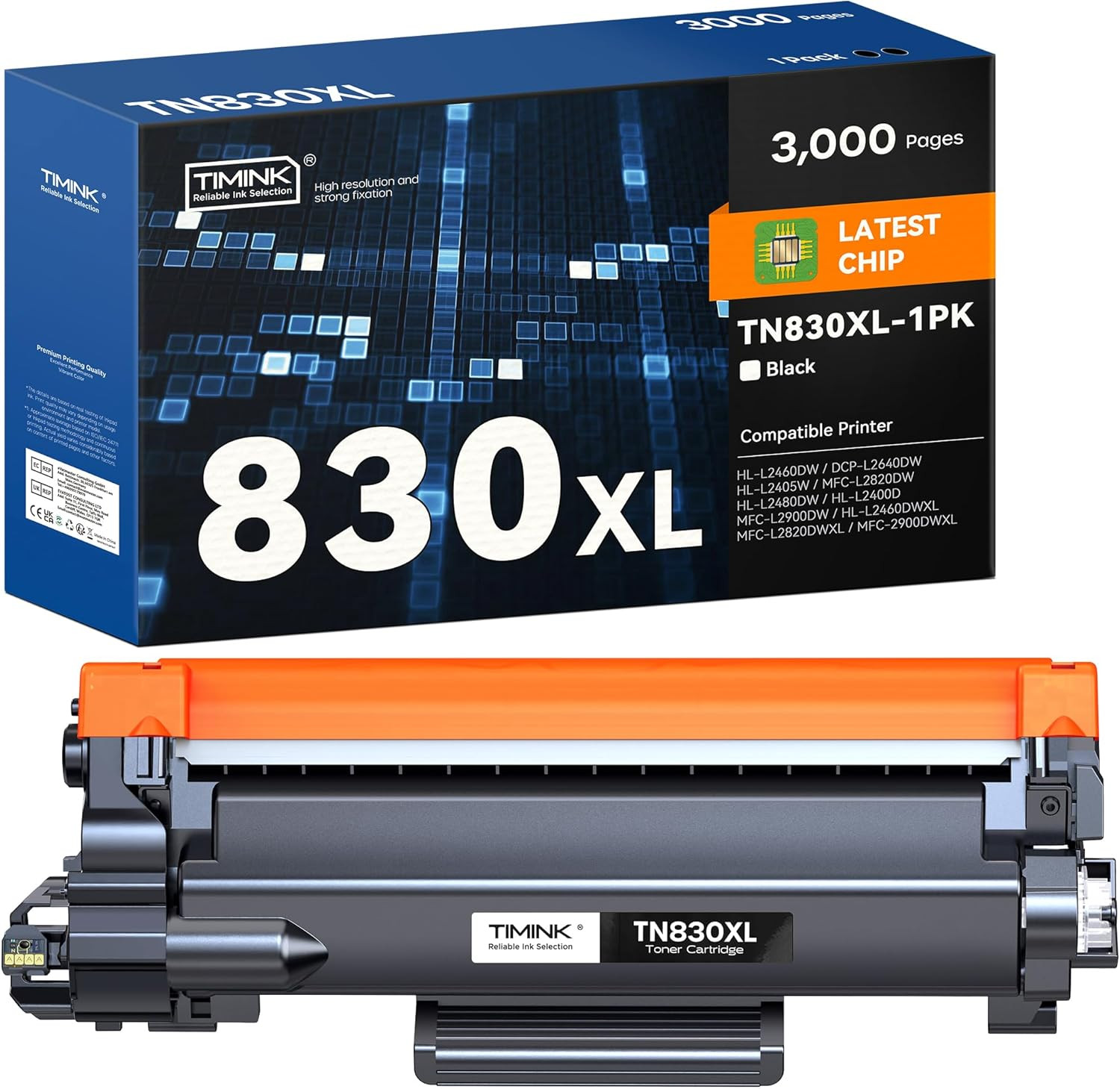 TN830XL Toner Cartridges Replacement for Brother TN830XL TN830 TN830 XL Toner…