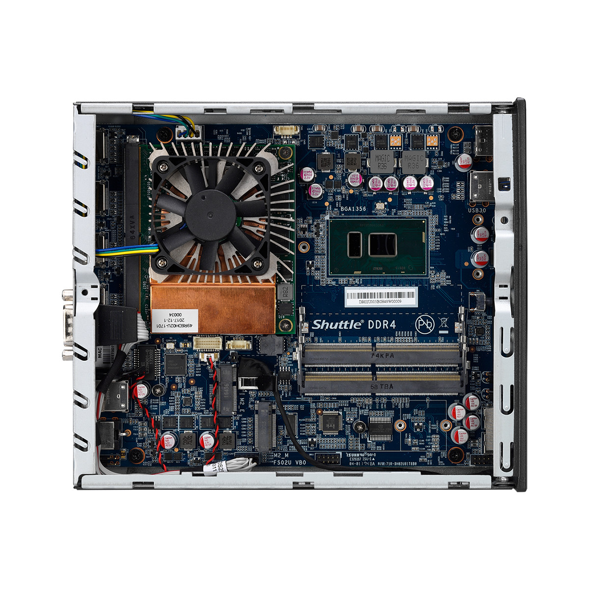 Shuttle XPC DH02U i3-7100U Compact 4K Quad Display Business Digital System