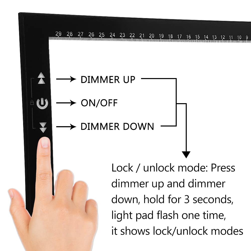 A4 LED Artist tracing Light Box Copy Table, Adjustable High Brightness Light Pad
