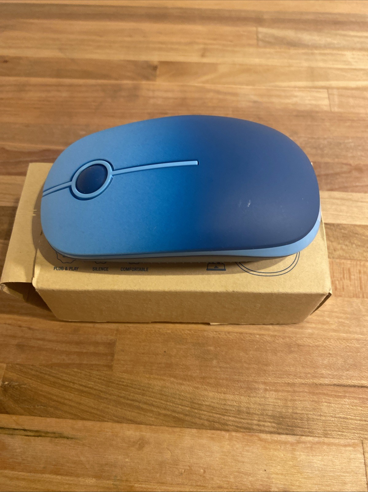 Vssoplor Wireless Slim Mouse 2.4G Model MS001 USB Receiver for PC Laptop Blue