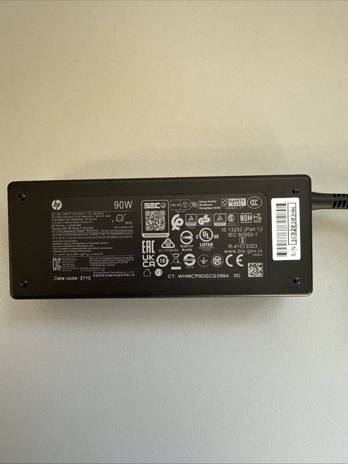Lot of 10 GENUINE HP 90W AC ADAPTER 19.5V 4.62A 4.5mm Mixed Model Numbers