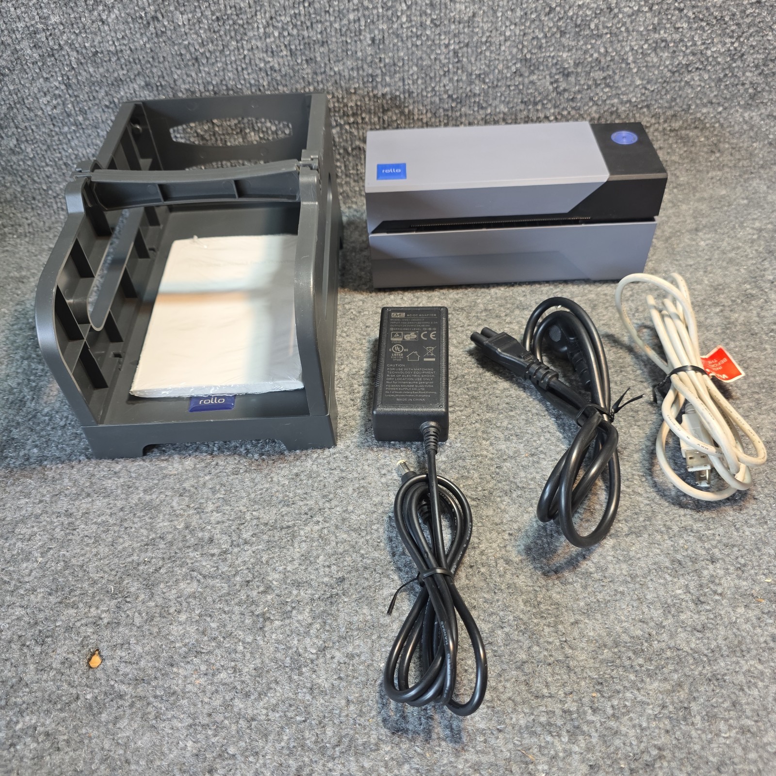 Rollo Thermal Label Printer X1038 w/ Oem Rollo Label Holder Round Or Flat Label