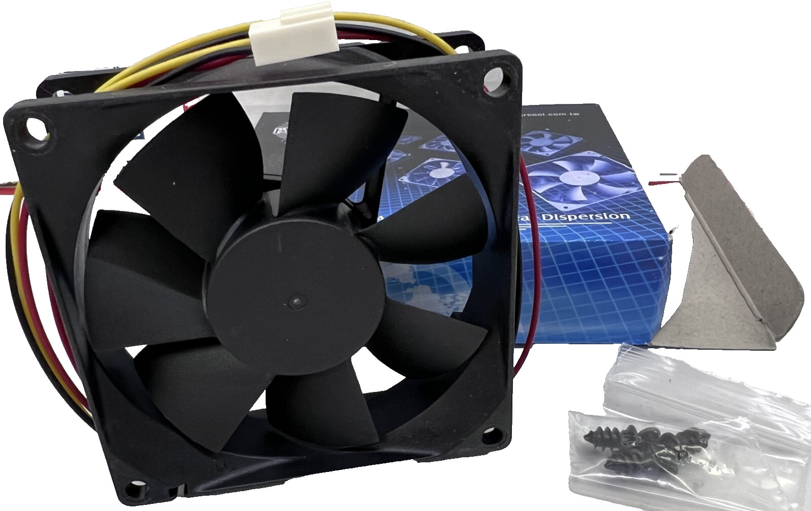 Computer Case 3-Pin Cooling Fan Evercool 80mm x 25mm 12V EC8025M12EA