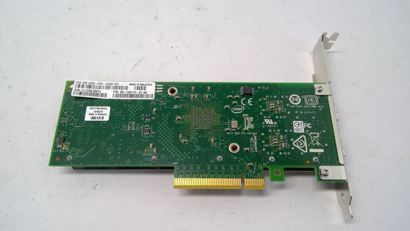Cisco UCSC-PCIE-ID10GF 2-Port 30-100173-01 10GB PCIe Network Adapter Card