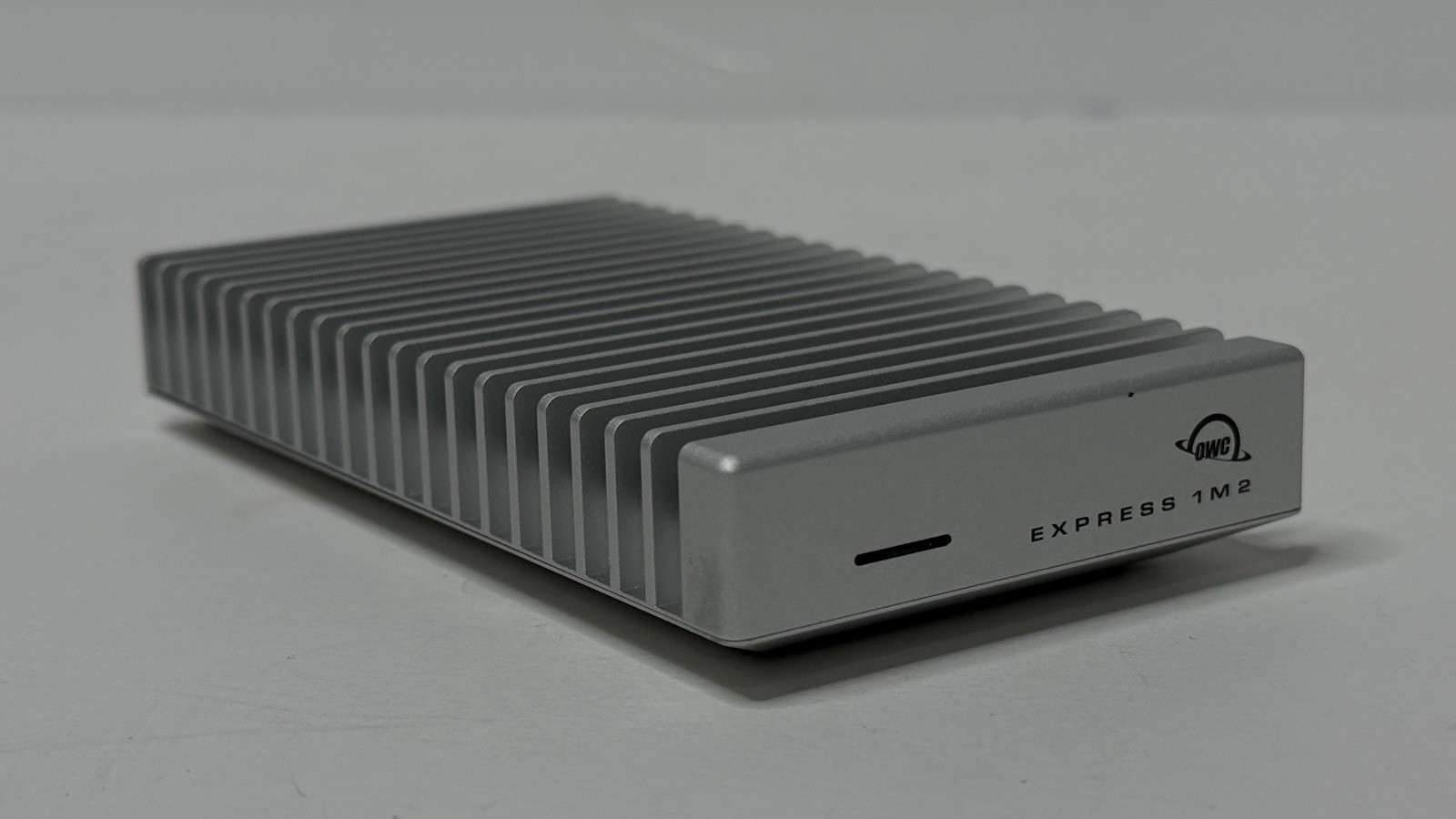 OWC Express 1M2 USB4 Portable NVMe M.2 External SSD Enclosure, Silver. 40 gb/s
