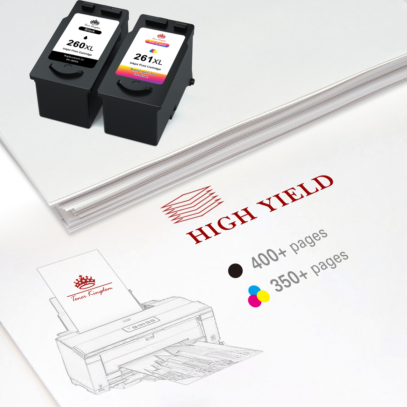 PG-260 XL CL-261 XL Ink Cartridge Compatible For Canon PIXMA TS6420 TR7020