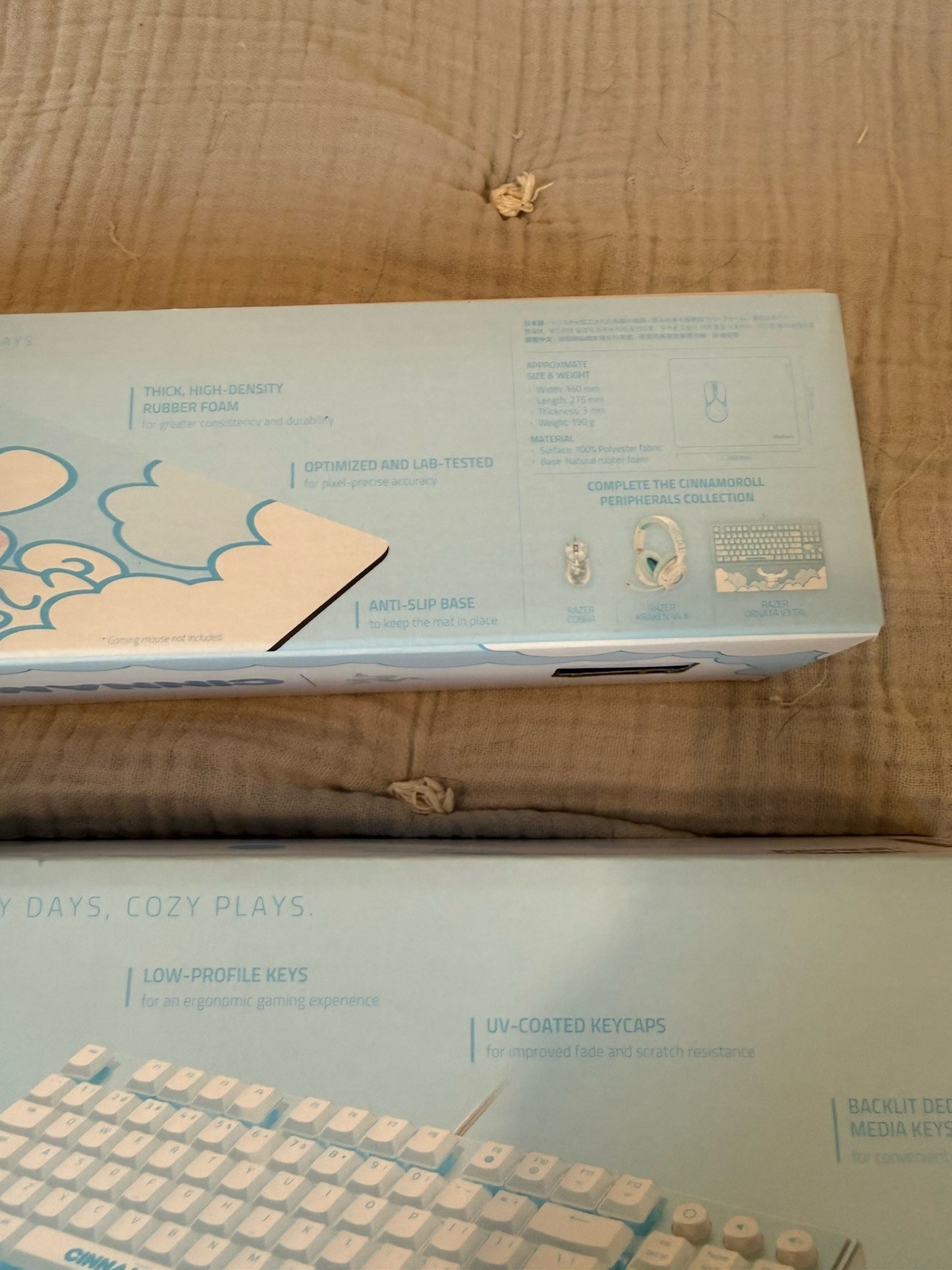 Razer Ornata V3 Tenkeyless x Cinnamoroll Keyboard + Gigantus V2 Mouse Mat Setup