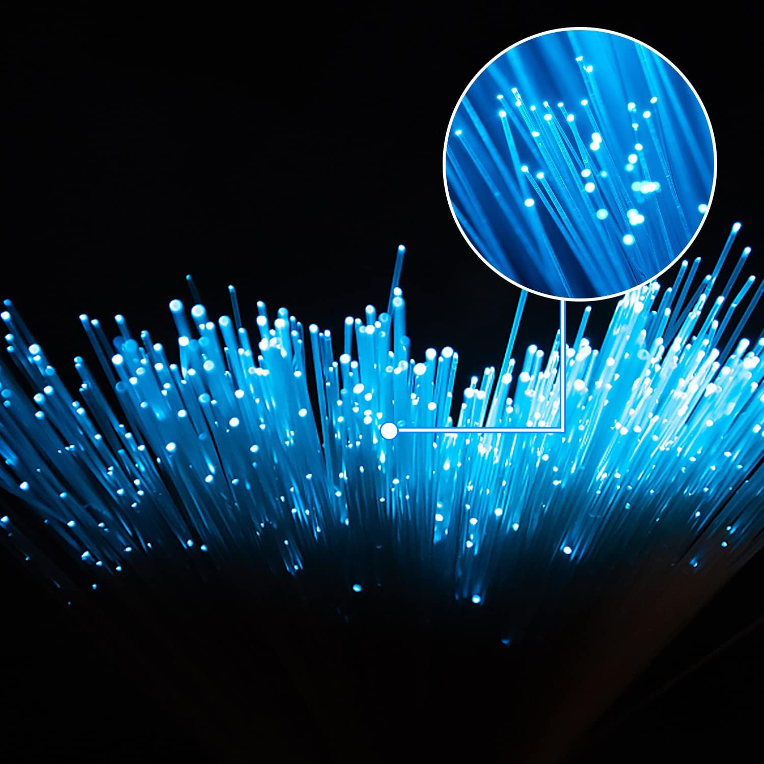 Plastic 0.04In/1Mm Diameter 328Ft(100Meter) PMMA Fiber Optic Roll End Glow Cable