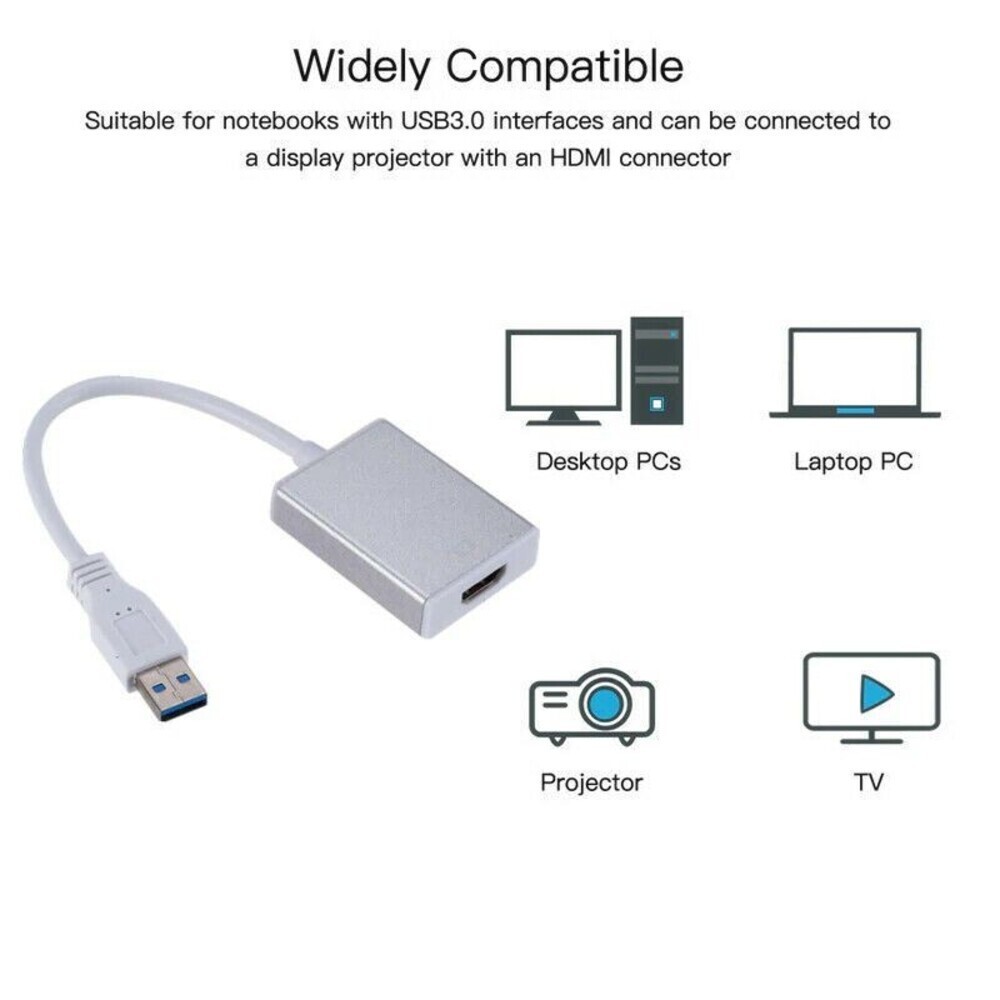 USB 3.0 To HDMI (Silver)