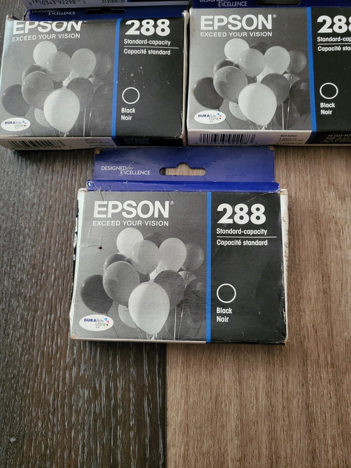 (6 Boxes) Epson 288 Black Ink Cartridges T288120 Brand New Expired