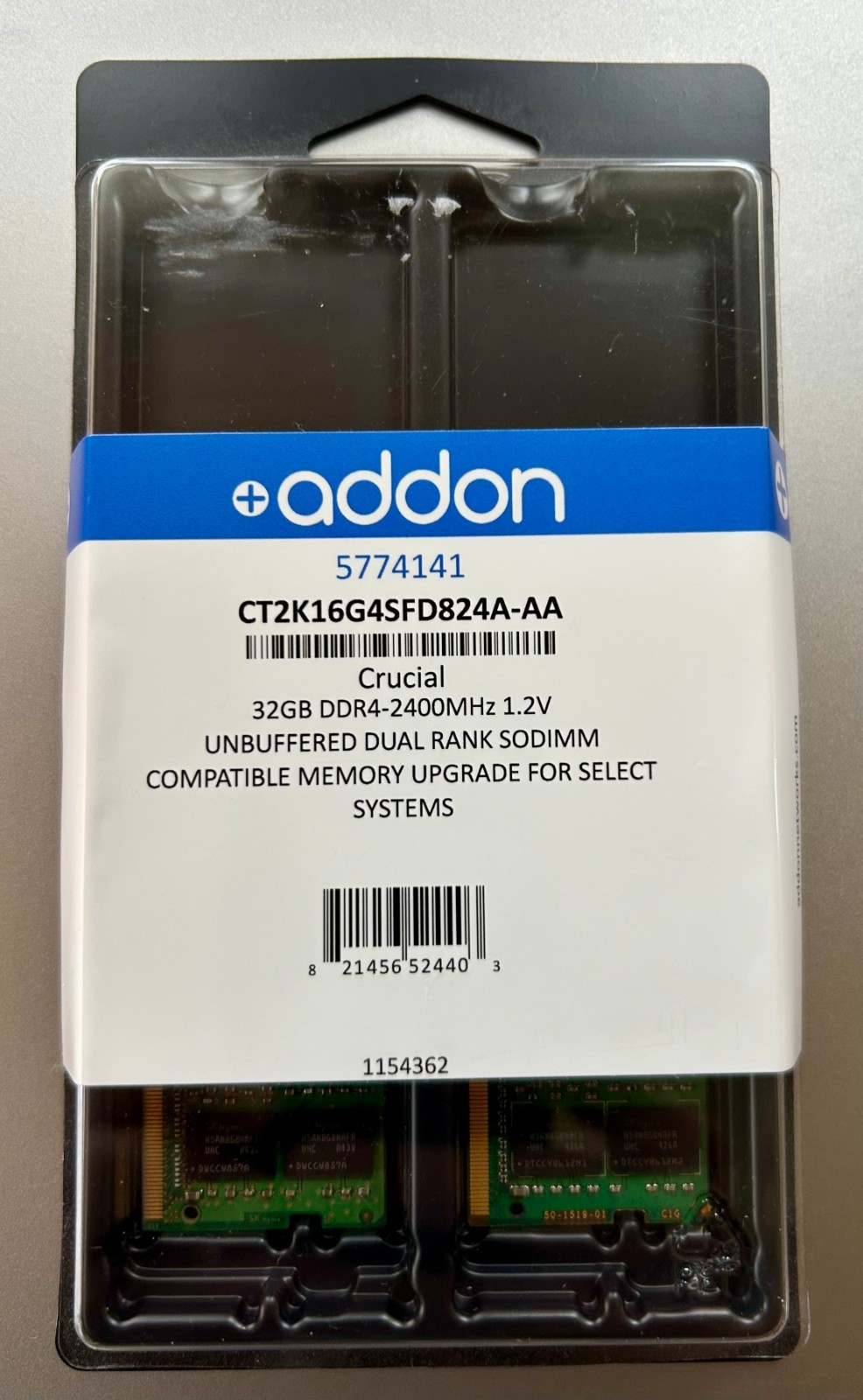 Crucial 32GB (2x16GB) 2400MHz 260-pin SODIMM DDR4 RAM Memory Kit CT2K16G4SFD824A