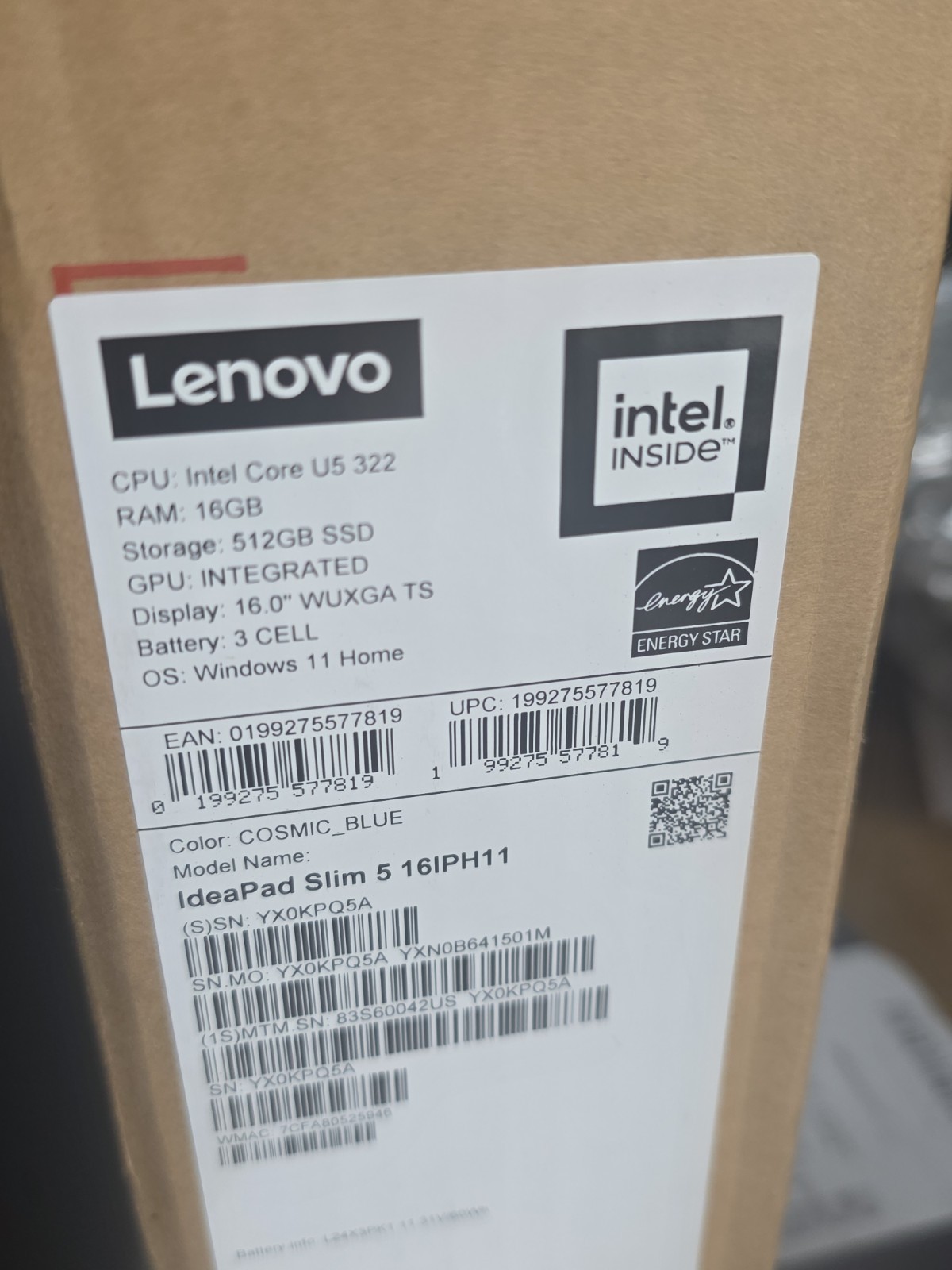 16iph11 Ideapad Slim 5 Ult5 322 16gb 512gb Touch Ob A