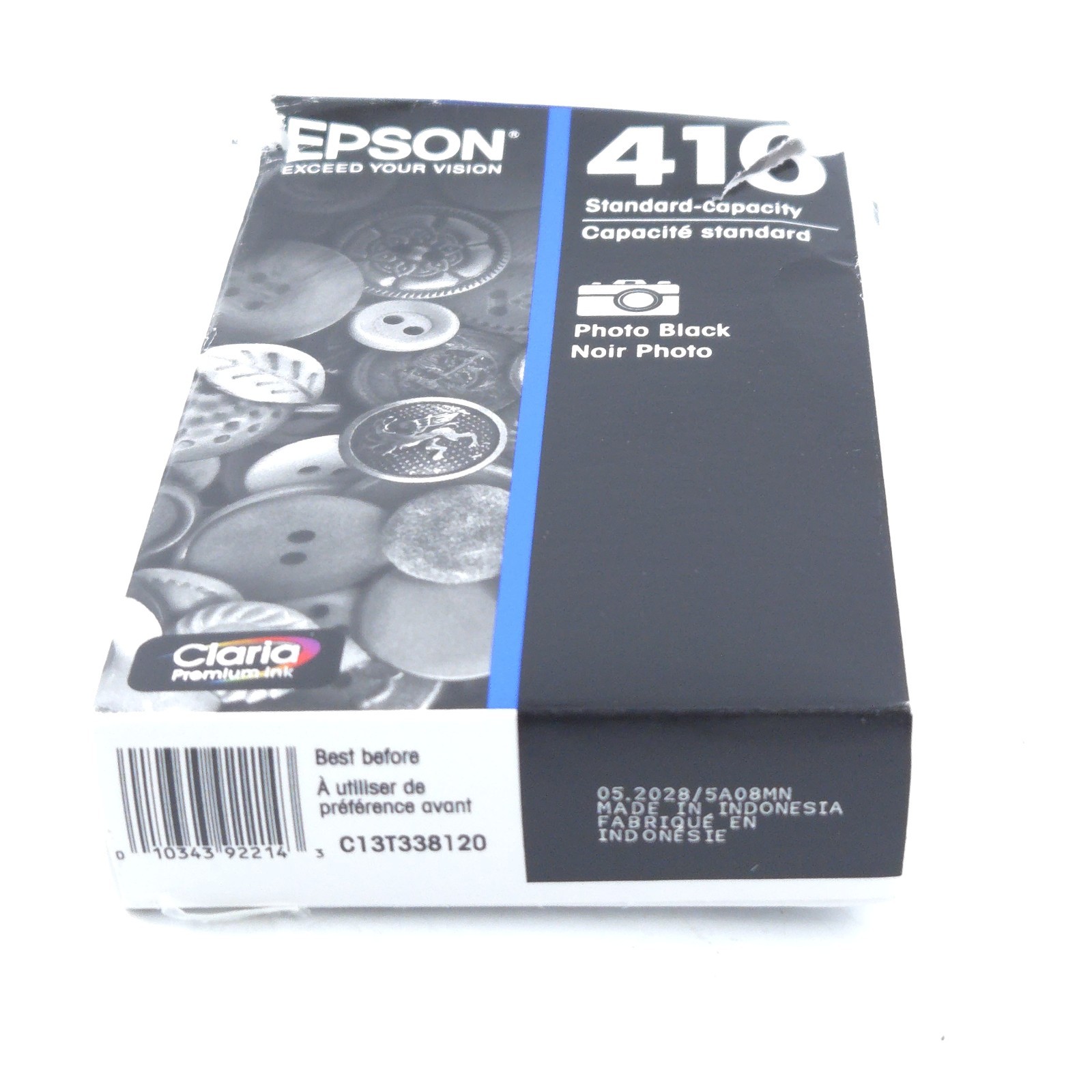Epson 410 Claria Premium Photo Black Ink Cartridge – Exp 5/2028
