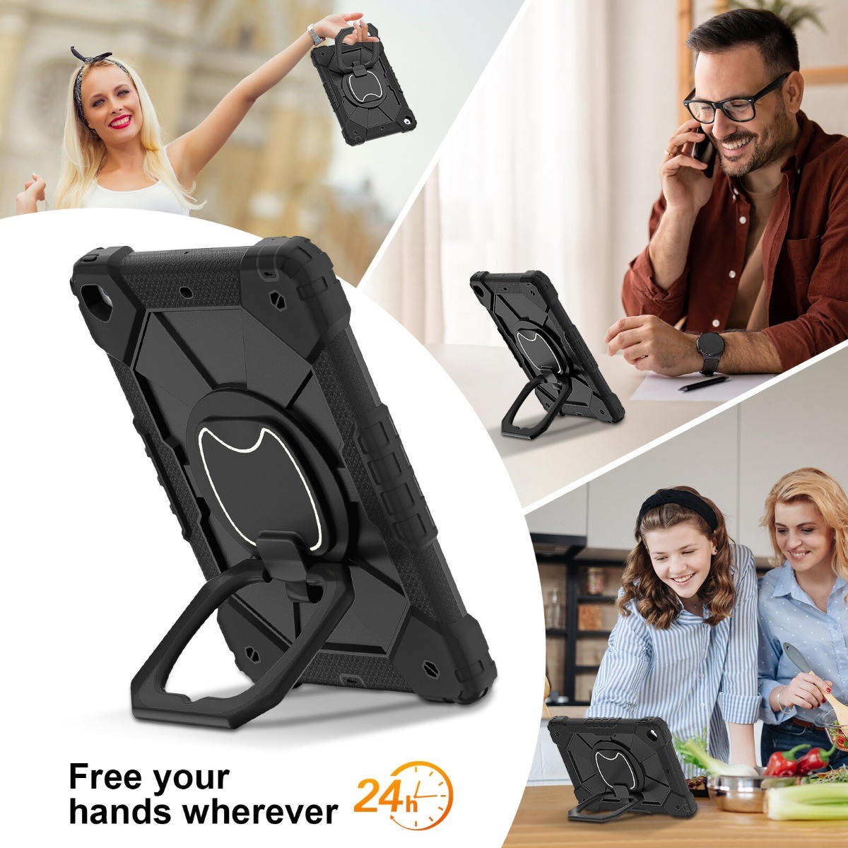 For Apple iPad (A16) 11th Gen 11 inch 2025 Heavy Duty Rugged Stand Case Cover