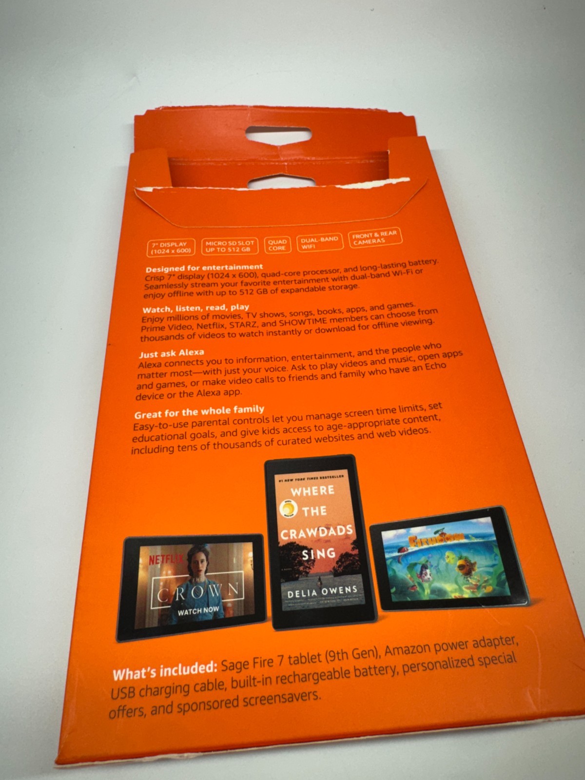 Amazon Fire 7 Tablet With Alexa 7″ Display 16 GB 9th Generation Sage Green WORKS