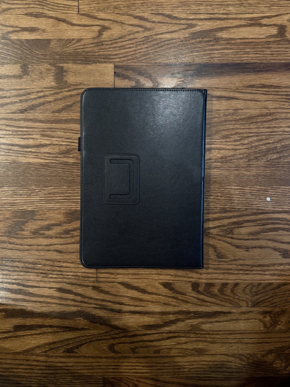 Black Synthetic Leather Folding Folio Tablet Case with Card Pocket