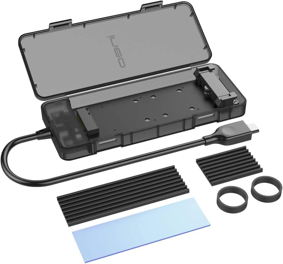 USB-C 3.1 Gen 2 – 10Gbps M.2 NVMe SSD Enclosure Tool-Free Plug+Play Lightweight
