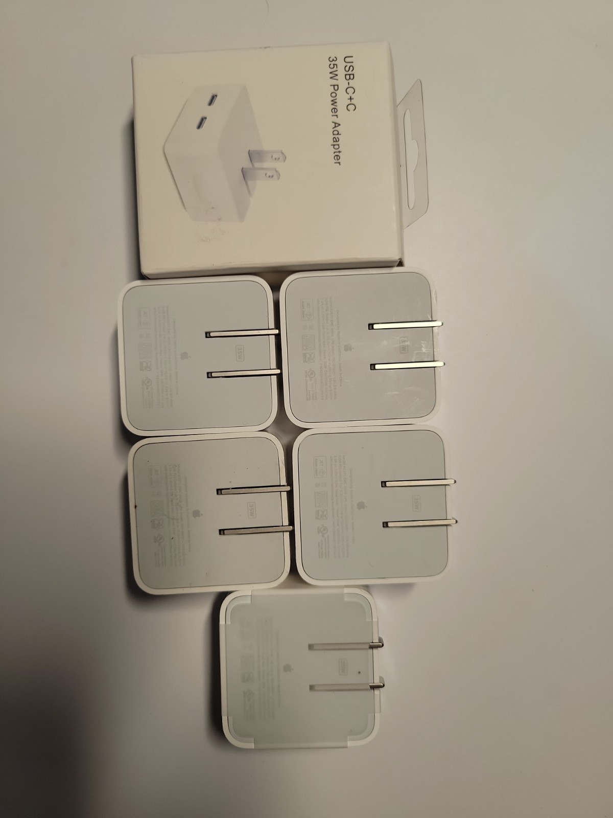Lot Of 6 Original 35W Double USB-C AC Adapters A2571 for Apple MacBook