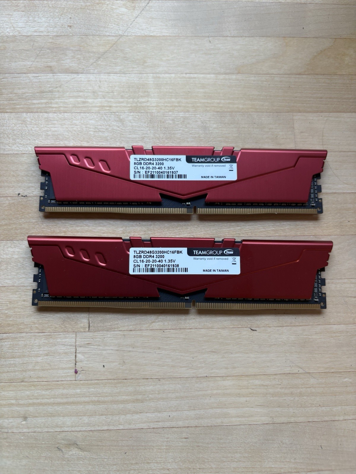 TEAMGROUP T-Force Vulcan Z 16GB (2x8GB) DDR4-3200 DIMM 288-Pin PC4-25600