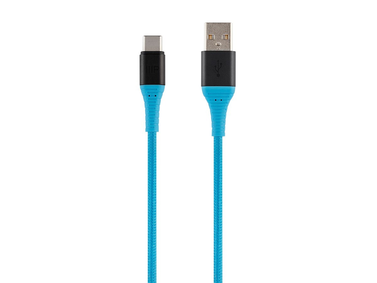 Monoprice USB 2.0 Type-C to Type-A Reinforced Cable – 6 Feet – Blue