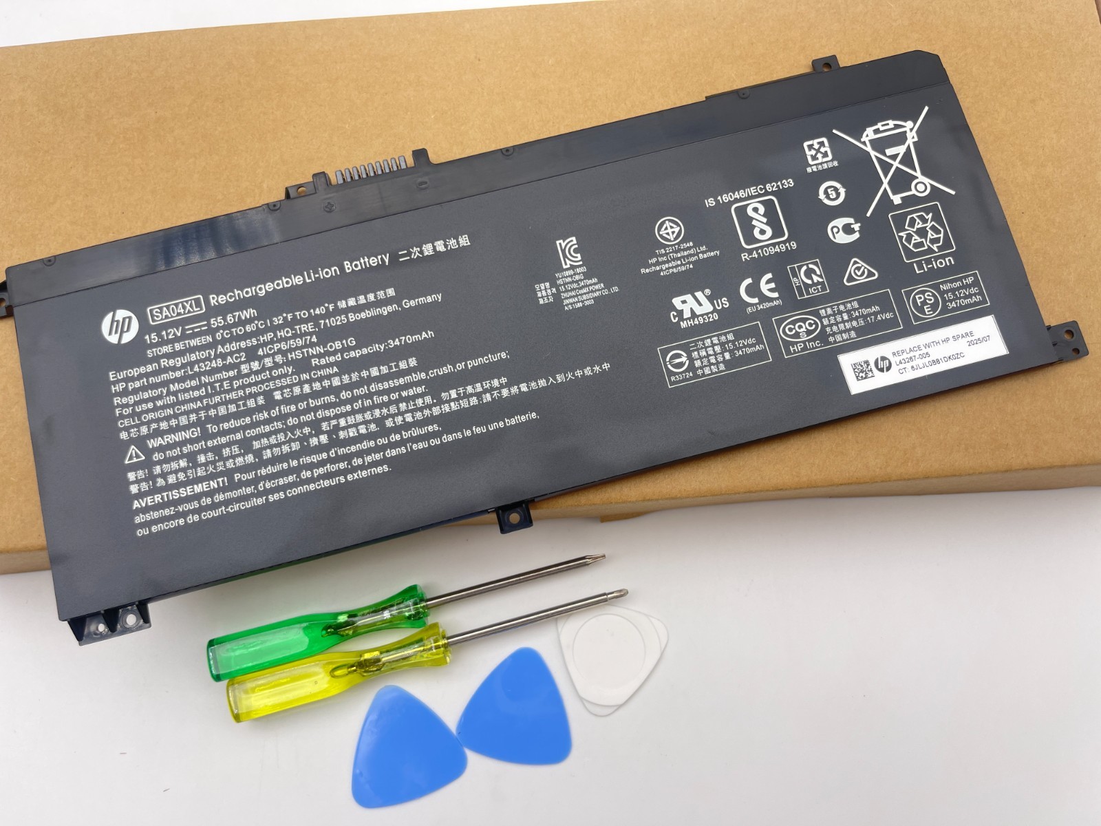 Genuine SA04XL Battery for HP Envy X360 15m-ds0011dx 17t-cg100 15M-DR L43267-005