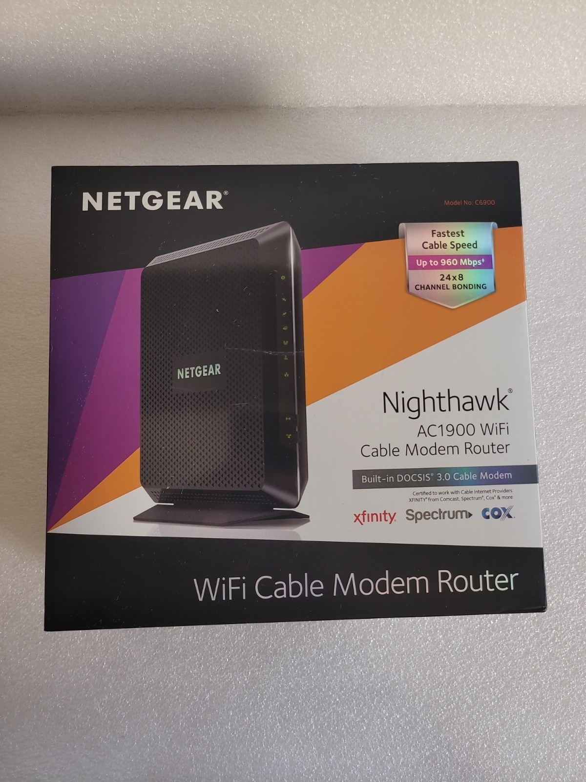 NETGEAR Nighthawk AC1900 Dual-Band DOCSIS 3.0 Cable Modem Router WiFi 1900 Mbps
