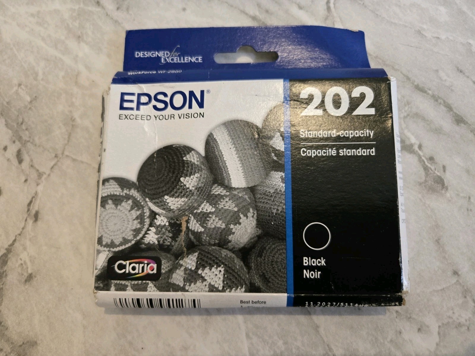 Epson Claria 202 Black Ink Cartridge Exp 11/2027