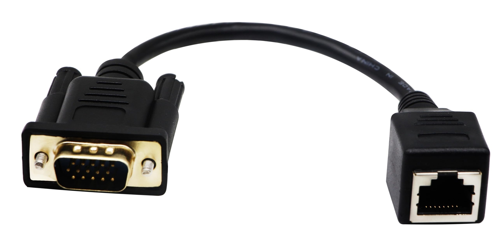 Rj45 To Vga Cable Vga 15pin Port Female&male To Rj45 Female Cat5/6 Ethernet Lan