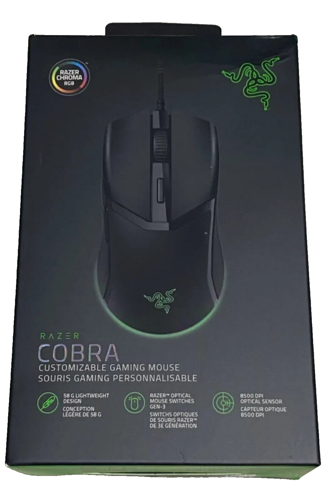 Razer Cobra Wired Gaming Mouse with Chroma RGB Lighting and Lightweight Design