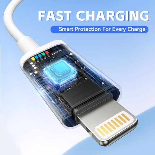 3Pack [Apple MFi Certified] iPhone Charger Cord,USB A to Lightning Cable,Car