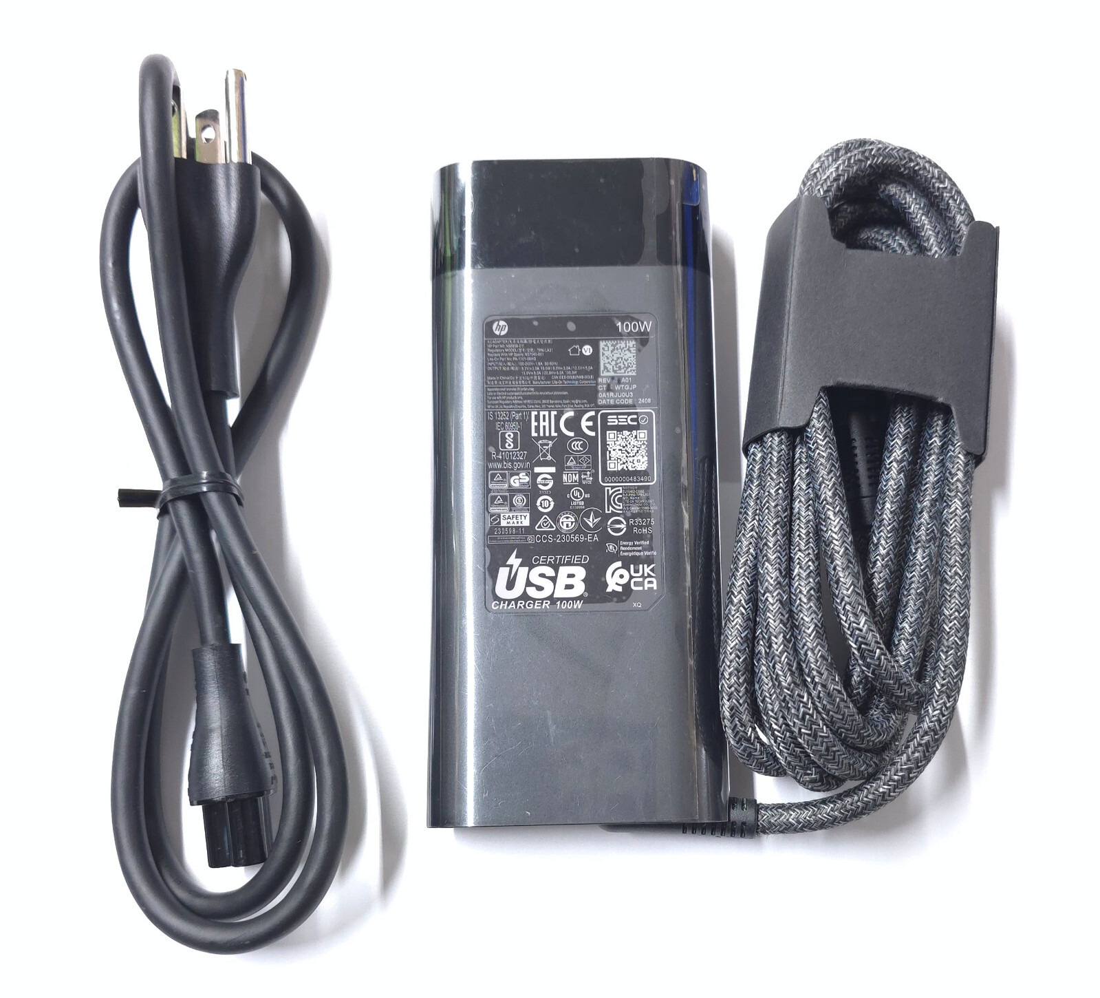 New Geniune 100W USB-C AC Charger For HP Envy 17-cw1010nr 9Q036UA#ABA 8L757AV