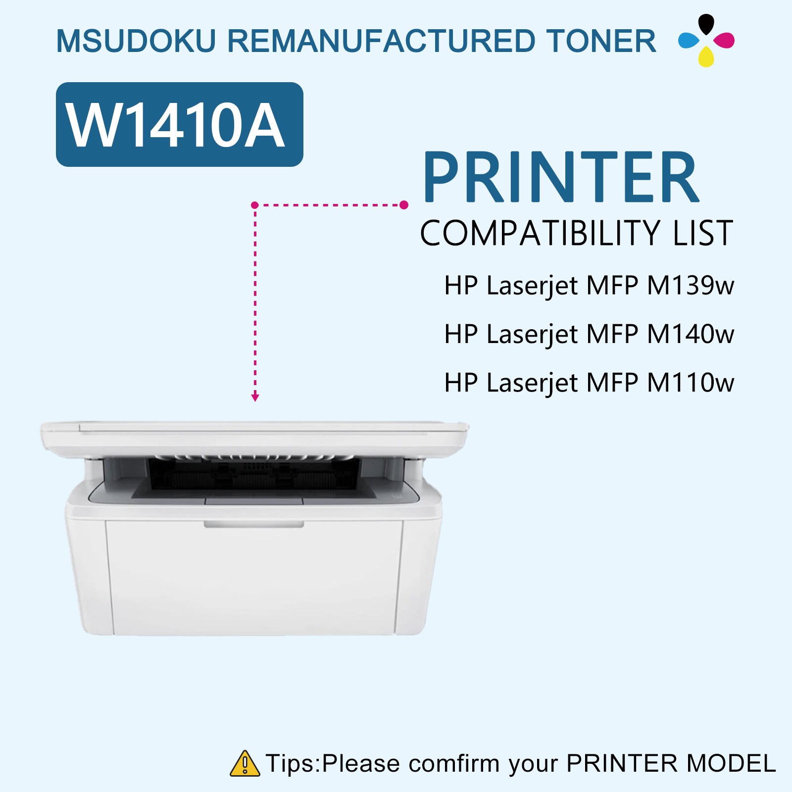 1PK W1410A 141A Toner Cartridge Compatible for HP Laserjet M110w MFP M139w M140w