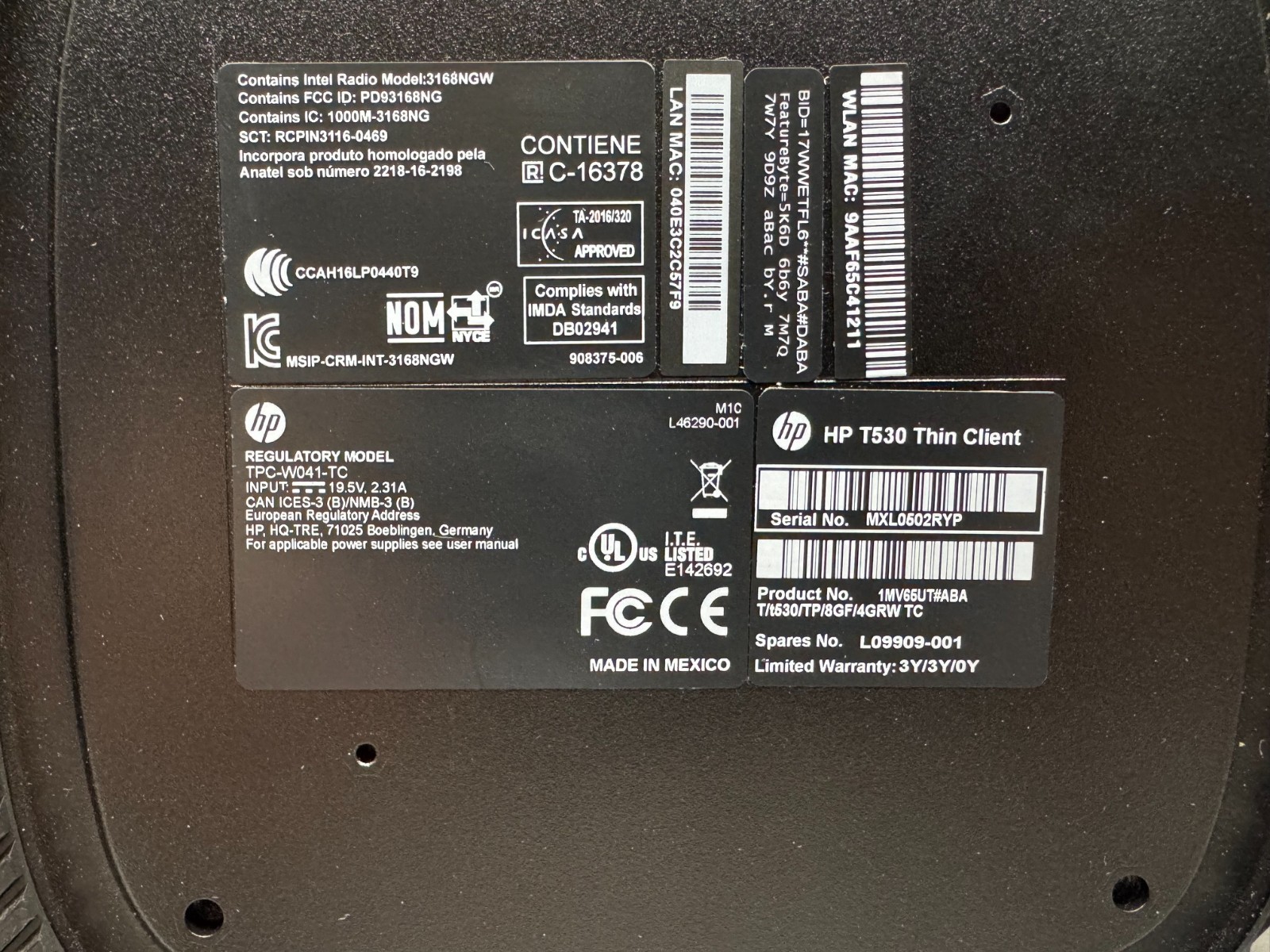 HP ‎T530 Thin Client ThinPro 4GB Memory 8GB Flash Storage & Power Supply
